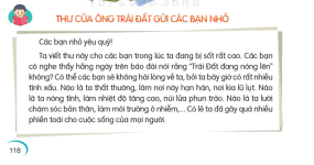 Bài 27 -Thư của ông Trái Đất gửi các bạn nhỏ –Tiếng Việt lớp 3 tập 2.png