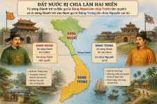 sông Gianh thuộc tỉnh Quảng Bình trở thành ranh giới chia cắt đất nước do kết quả của cuộc xun...png